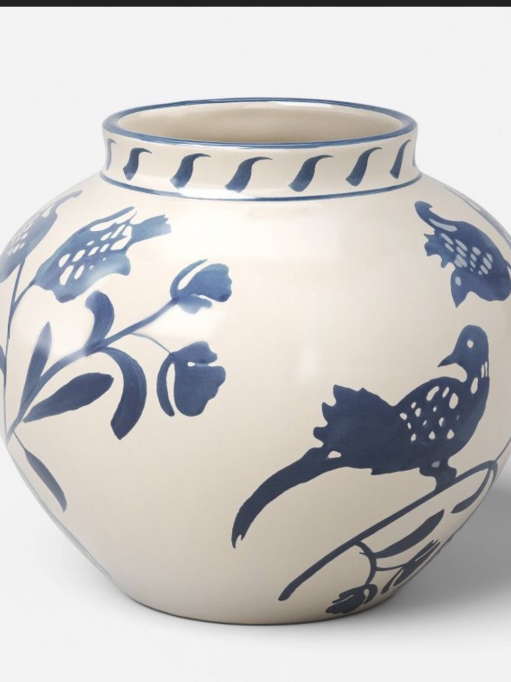Medium Blue Painted Ceramic
Vase - Threshold™